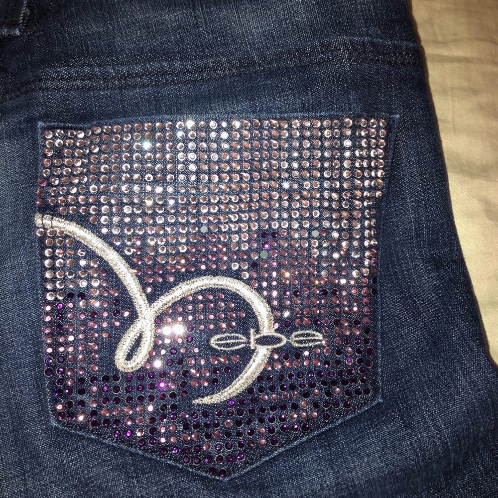 Gorgeous Bebe rhinestone bling skinny jeans - Picture 3 of 6